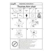 Eetkamerstoel Thomas Bruin 60 cm 59x64x84 cm-Eetkamerstoelen-Livingfurn