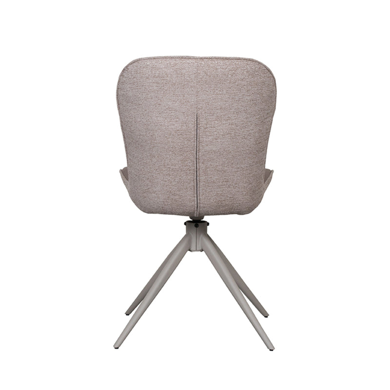 Eetkamerstoel Thorben Bruin Microvezel Taupe Metalen Frame-Eetkamerstoelen-LABEL51