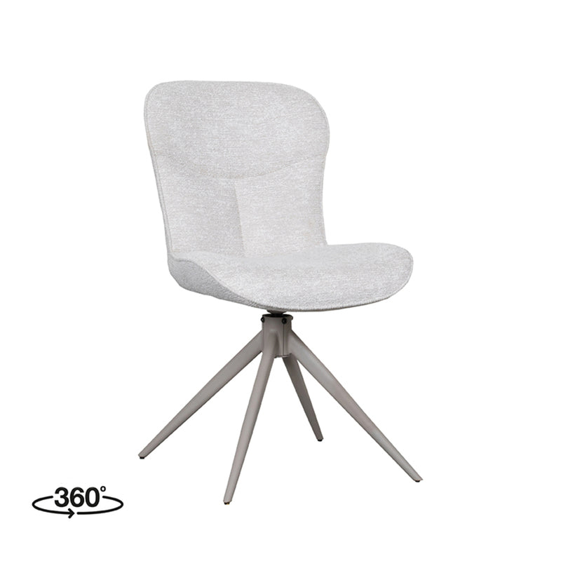 Eetkamerstoel Thorben Naturel Canyon Taupe Metalen Frame-Eetkamerstoelen-LABEL51
