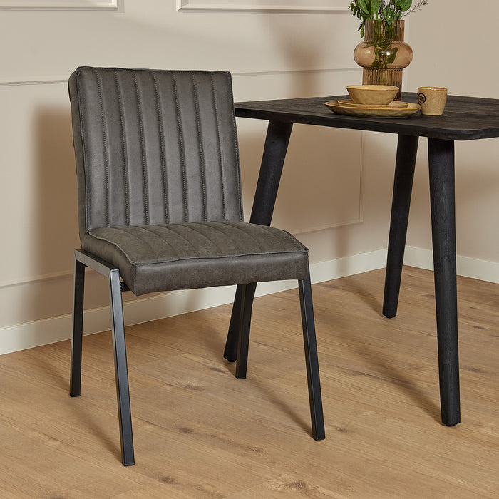 Eetkamerstoel Tivoli - Bull Antraciet-Eetkamerstoelen-Starfurn