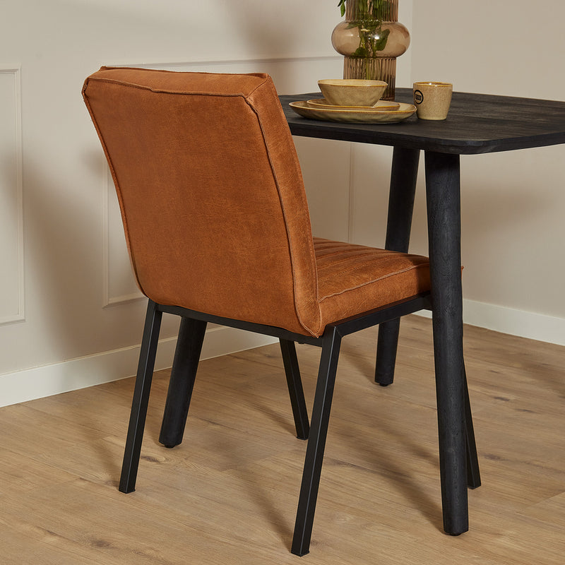 Eetkamerstoel Tivoli Bull Cognac 52x56x88 cm-Eetkamerstoelen-Starfurn
