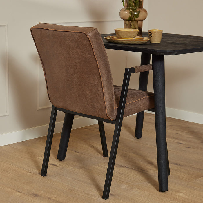 Eetkamerstoel Tivoli met armleuning - Bull Bruin-Eetkamerstoelen-Starfurn