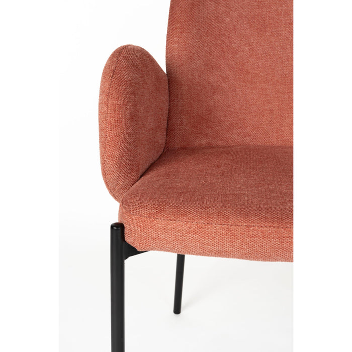 Eetkamerstoel Tjarda Old Polyester Roze 60x57 cm