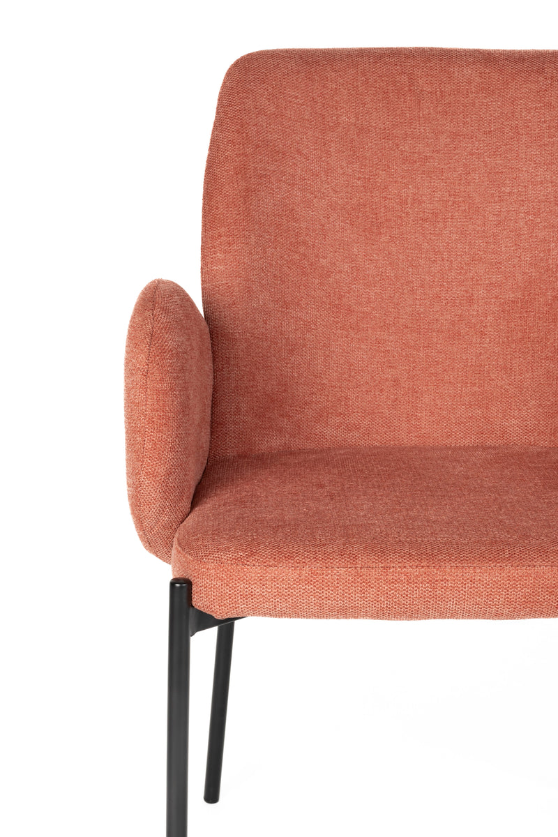 Eetkamerstoel Tjarda Old Polyester Roze 60x57 cm-Eetkamerstoelen-Creating Home