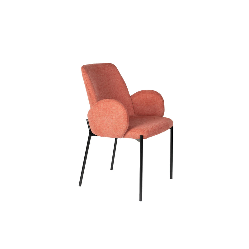 Eetkamerstoel Tjarda Old Polyester Roze 60x57 cm-Eetkamerstoelen-Creating Home