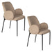 Eetkamerstoel Tjarda Polyester Bruin 60x57 cm