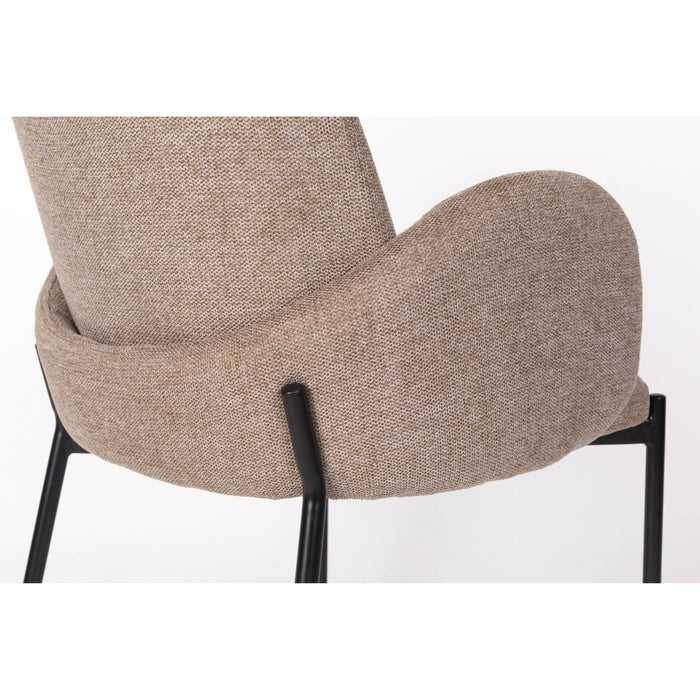 Eetkamerstoel Tjarda Polyester Bruin 60x57 cm-Eetkamerstoelen-Creating Home