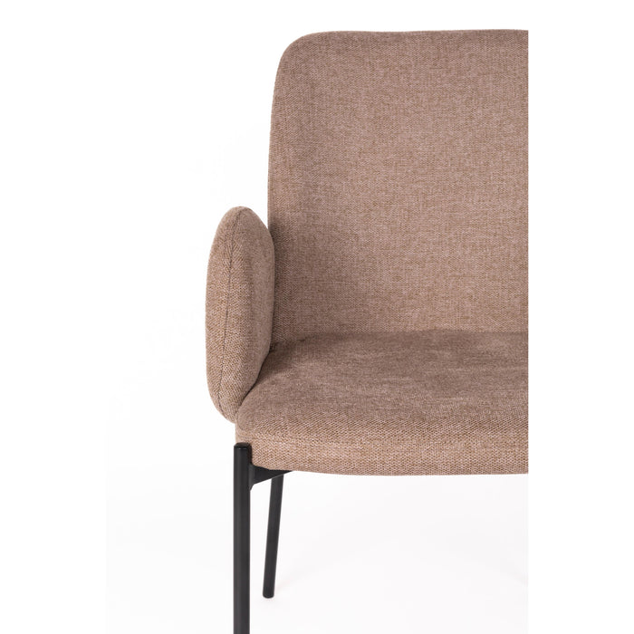 Eetkamerstoel Tjarda Polyester Bruin 60x57 cm-Eetkamerstoelen-Creating Home