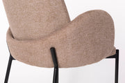 Eetkamerstoel Tjarda Polyester Bruin 60x57 cm-Eetkamerstoelen-Creating Home