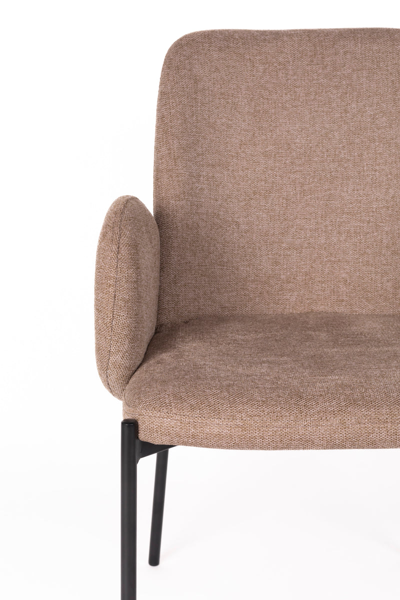 Eetkamerstoel Tjarda Polyester Bruin 60x57 cm-Eetkamerstoelen-Creating Home
