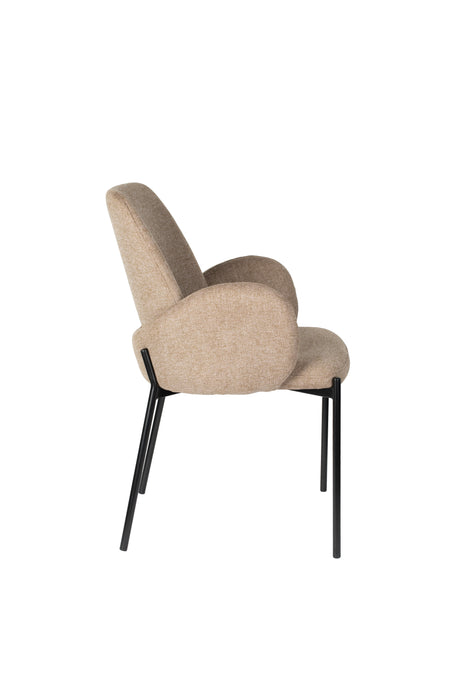 Eetkamerstoel Tjarda Polyester Bruin 60x57 cm-Fauteuils-Creating Home