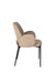 Eetkamerstoel Tjarda Polyester Bruin 60x57 cm-Fauteuils-Creating Home