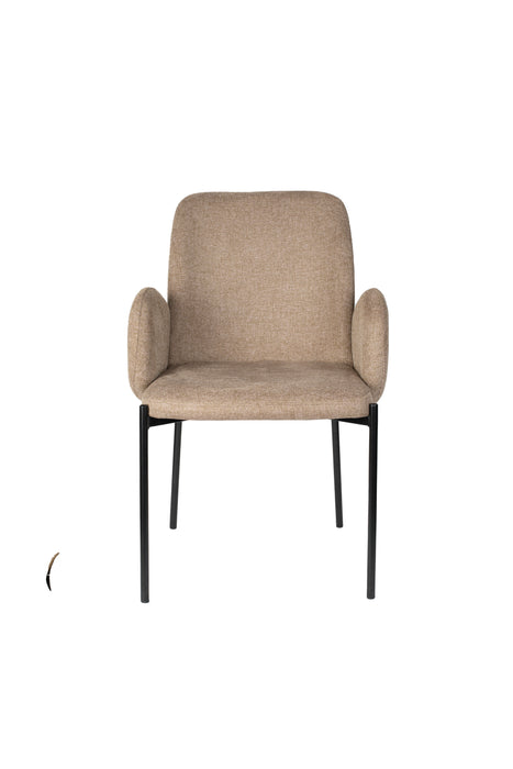 Eetkamerstoel Tjarda Polyester Bruin 60x57 cm-Fauteuils-Creating Home