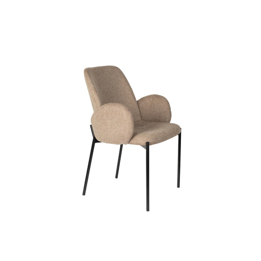 Eetkamerstoel Tjarda Polyester Bruin 60x57 cm-Fauteuils-Creating Home