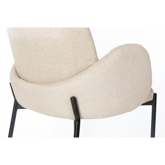 Eetkamerstoel Tjarda Polyester Taupe 60x57 cm-Eetkamerstoelen-Creating Home