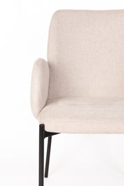 Eetkamerstoel Tjarda Polyester Taupe 60x57 cm-Eetkamerstoelen-Creating Home