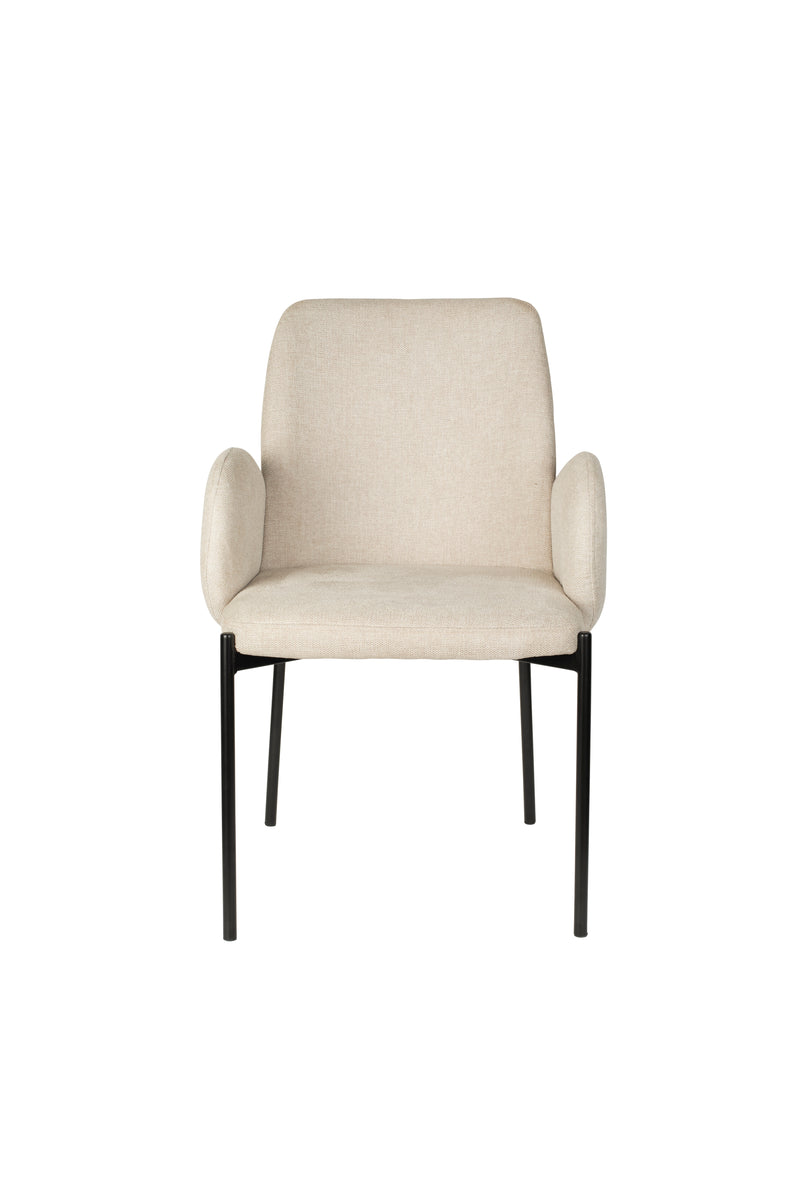 Eetkamerstoel Tjarda Polyester Taupe 60x57 cm-Eetkamerstoelen-Creating Home