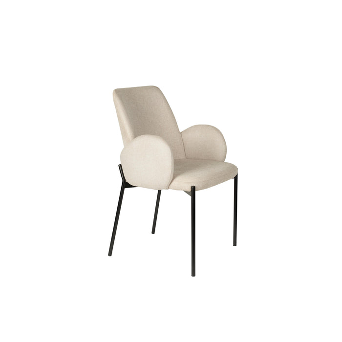 Eetkamerstoel Tjarda Polyester Taupe 60x57 cm-Eetkamerstoelen-Creating Home
