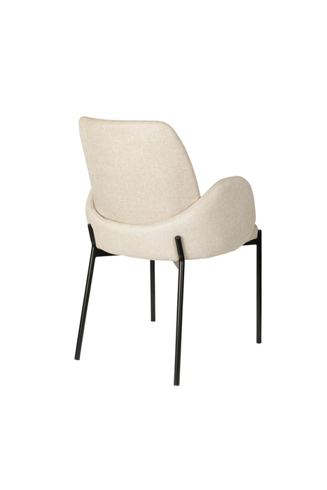 Eetkamerstoel Tjarda Polyester Taupe 60x57 cm-Fauteuils-Creating Home