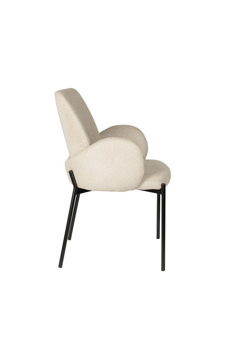 Eetkamerstoel Tjarda Polyester Taupe 60x57 cm-Fauteuils-Creating Home