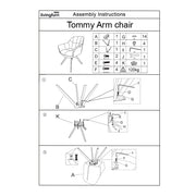 Eetkamerstoel Tommy Bisque Oasis Draaibaar 61 cm 61x64x84 cm-Eetkamerstoelen-Livingfurn