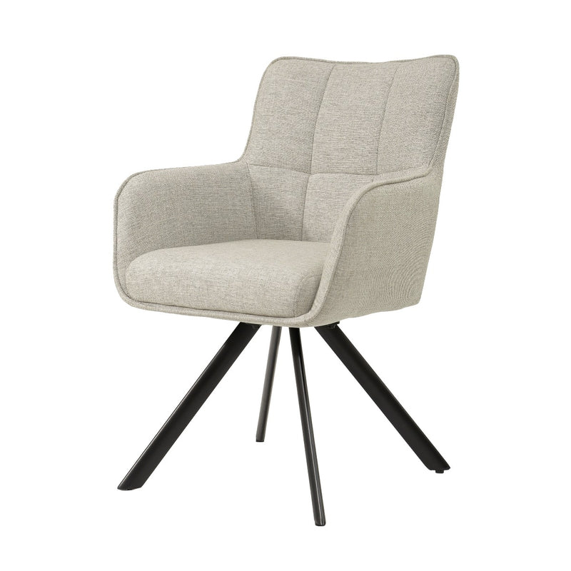 Eetkamerstoel Tori Beige Draaibaar 62 cm 62x60x89.5 cm-Eetkamerstoelen-Livingfurn