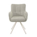 Eetkamerstoel Tori Natural Beige Draaibaar 62 cm 62x60x89.5 cm-Eetkamerstoelen-Livingfurn