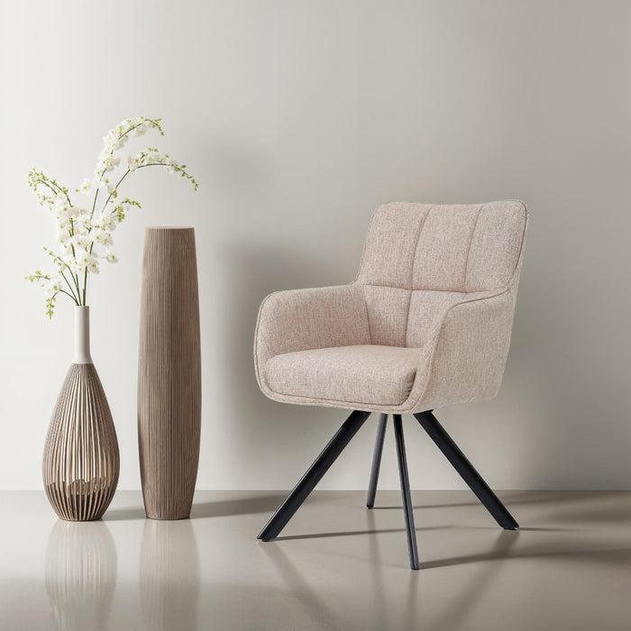 Eetkamerstoel Tori Roze Draaibaar 62 cm 62x60x89.5 cm-Eetkamerstoelen-Livingfurn