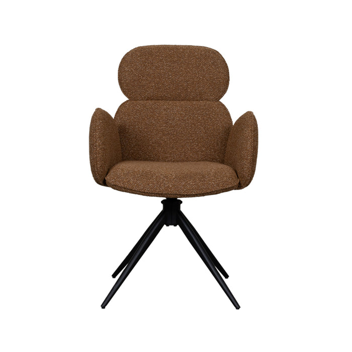 Eetkamerstoel Vidar Coral Royal Boucle Draaibaar 58x62x91 cm-Eetkamerstoelen-LABEL51