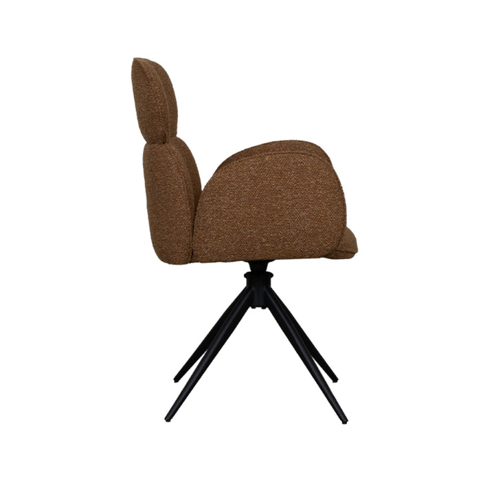 Eetkamerstoel Vidar Coral Royal Boucle Draaibaar 58x62x91 cm-Eetkamerstoelen-LABEL51