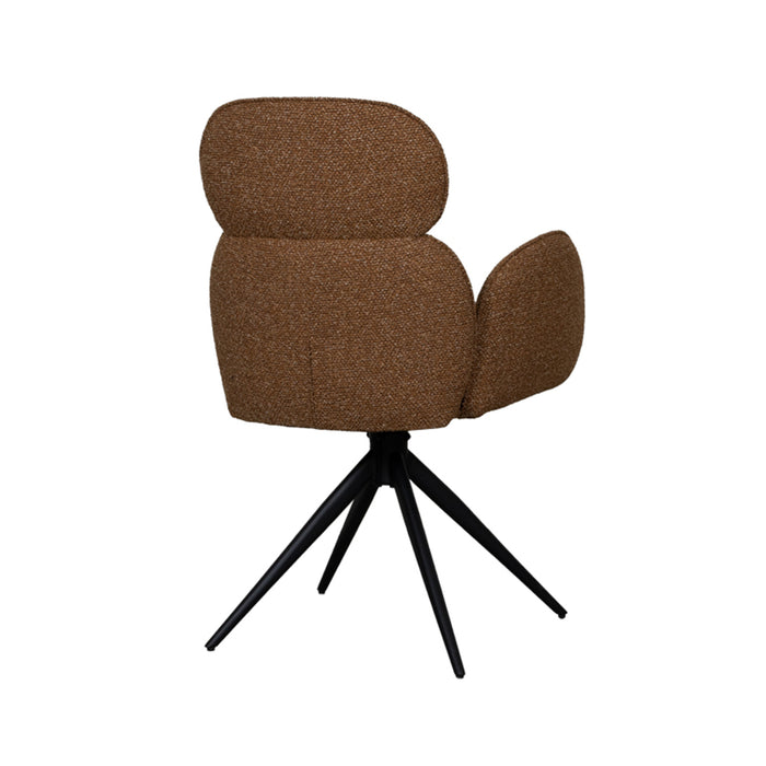 Eetkamerstoel Vidar Coral Royal boucle draaibaar 58x62x91 cm