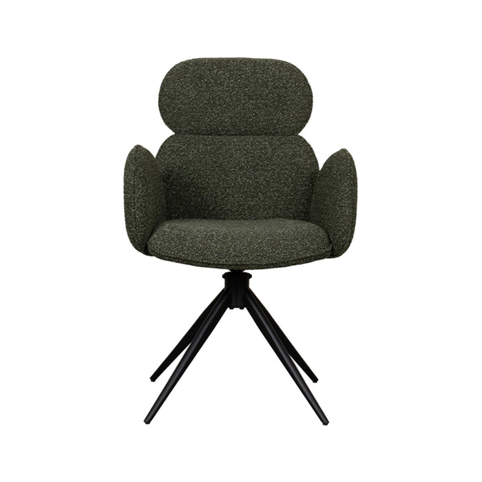 LABEL51 Eetkamerstoel Vidar Forest Royal Boucle 58x62x91 cm