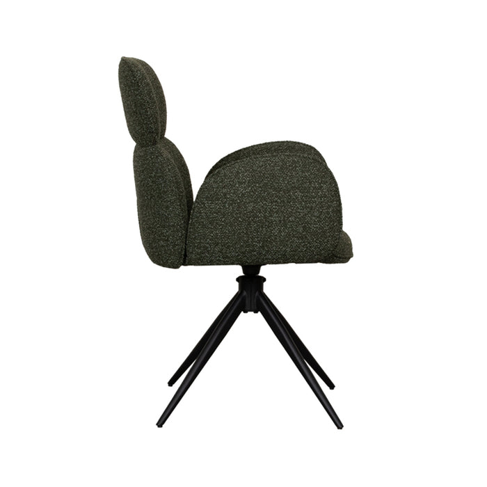 LABEL51 Eetkamerstoel Vidar Forest Royal Boucle 58x62x91 cm