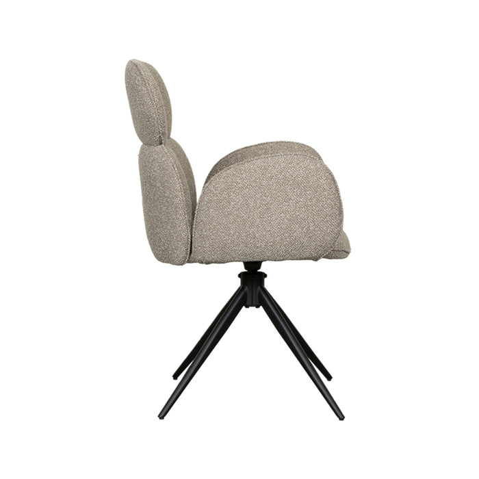 Eetkamerstoel Vidar Naturel Royal Boucle Draaibaar 58x62x91 cm-Eetkamerstoelen-LABEL51