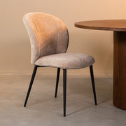 Eetkamerstoel Vino Clay Elite Zwart Metalen Frame 49x62x85 cm-Eetkamerstoelen-LABEL51
