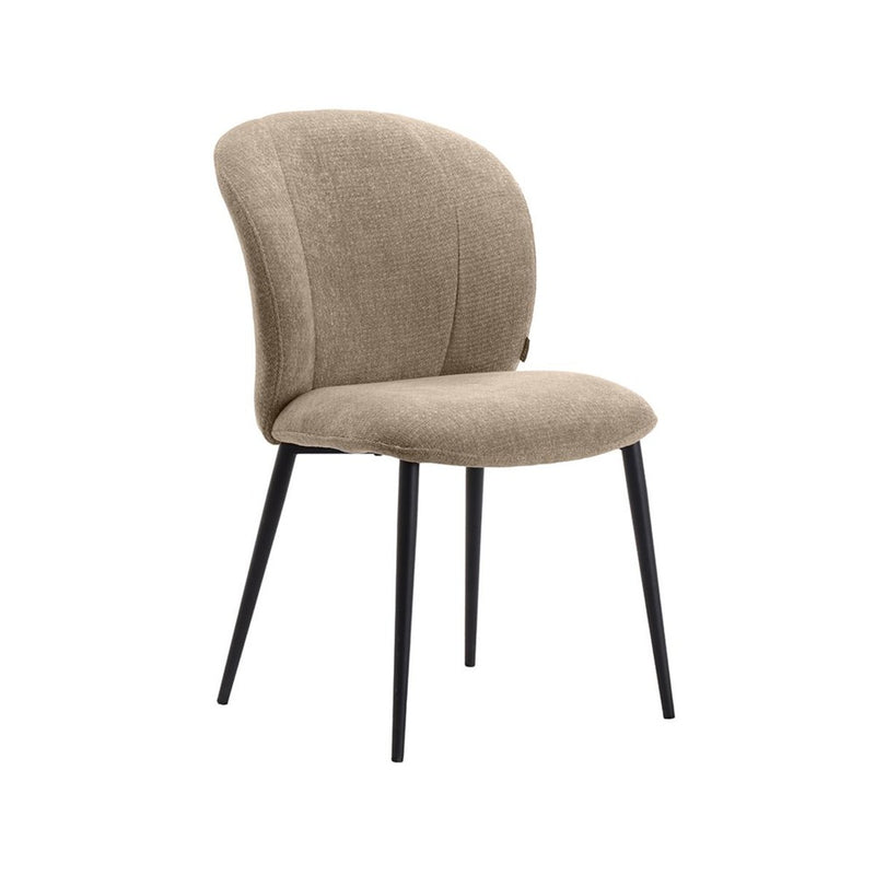 Eetkamerstoel Vino Clay Elite Zwart Metalen Frame 49x62x85 cm-Eetkamerstoelen-LABEL51