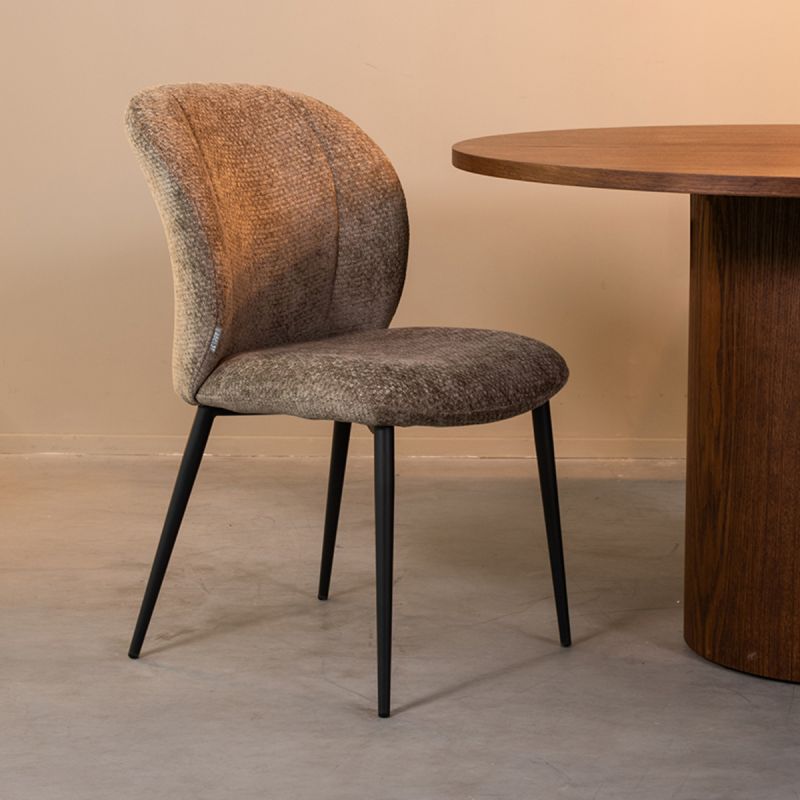 Eetkamerstoel Vino Hunter Elite Zwart Metalen Frame 49x62x85 cm-Eetkamerstoelen-LABEL51