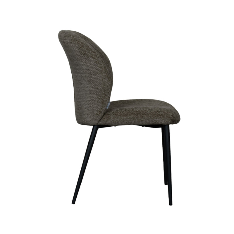 Eetkamerstoel Vino Hunter Elite Zwart Metalen Frame 49x62x85 cm-Eetkamerstoelen-LABEL51