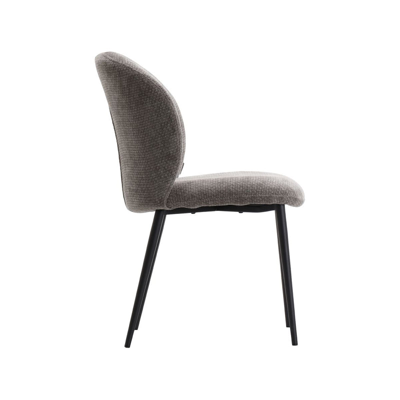 Eetkamerstoel Vino Stone Elite Zwart Metalen Frame 49x62x85 cm-Eetkamerstoelen-LABEL51