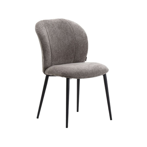 Eetkamerstoel Vino Stone Elite Zwart Metalen Frame 49x62x85 cm-Eetkamerstoelen-LABEL51