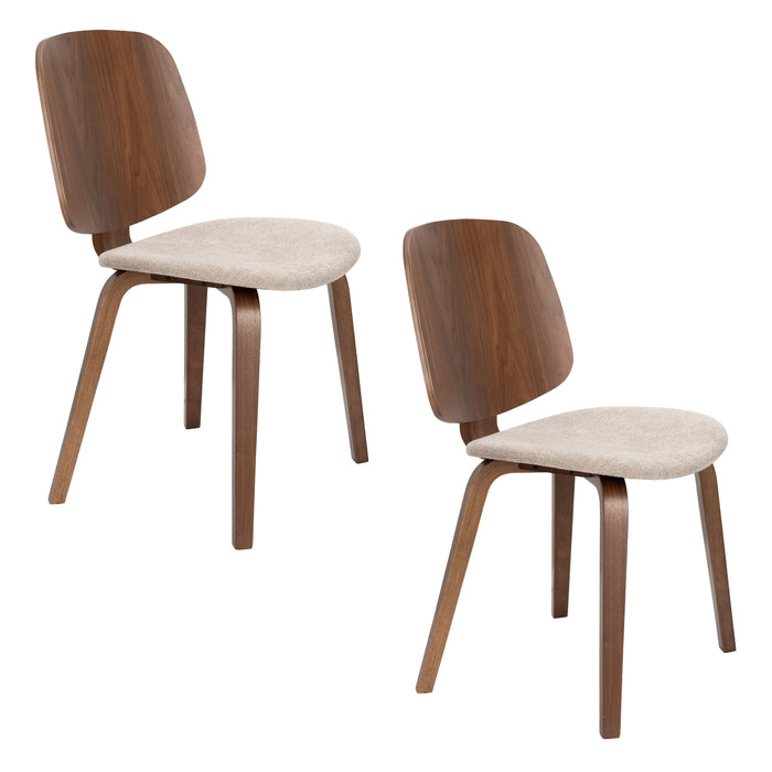 Eetkamerstoel Walden Polyester Beige 55x51 cm