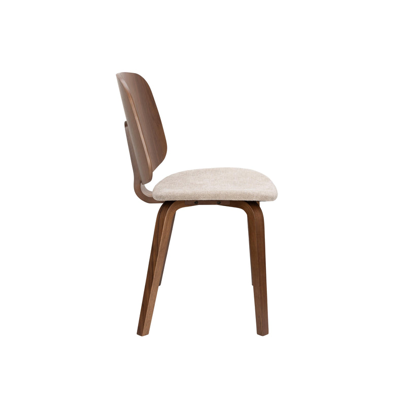 Eetkamerstoel Walden Polyester Beige 55x51 cm-Eetkamerstoelen-Creating Home