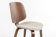 Eetkamerstoel Walden Polyester Beige 55x51 cm-Eetkamerstoelen-Creating Home