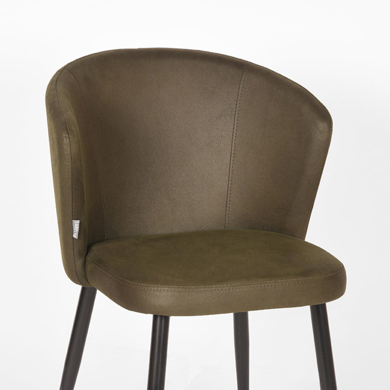 Eetkamerstoel Wave Army Microvezel 58x60x85 cm-Eetkamerstoelen-LABEL51