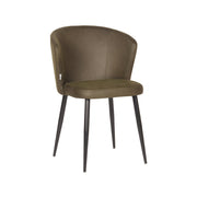 Eetkamerstoel Wave Army Microvezel 58x60x85 cm-Eetkamerstoelen-LABEL51