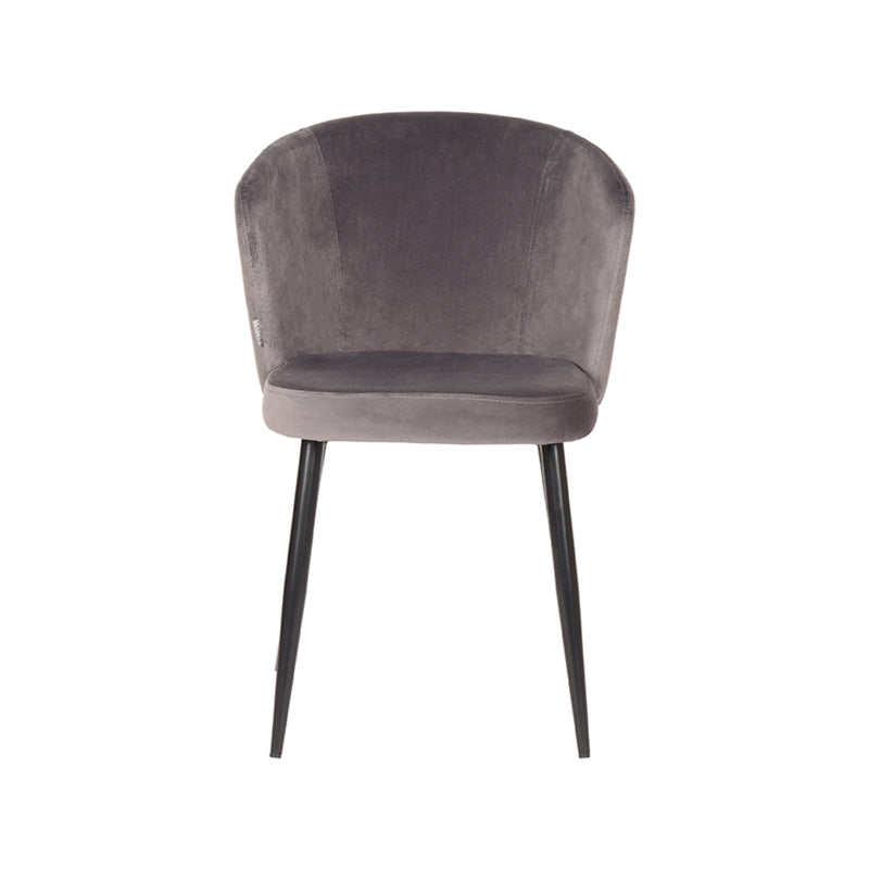 Eetkamerstoel Wave Grijs Fluweel 58x60x85 cm-Eetkamerstoelen-LABEL51