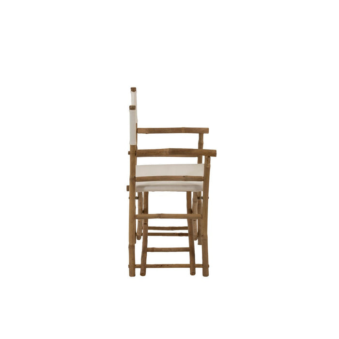 Eetkamerstoel Wit Bamboe 44 cm-Eetkamerstoelen-J-Line