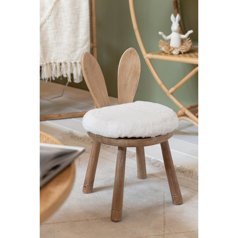 Eetkamerstoel Wit Beech hout 35 cm 36x36x56 cm-Eetkamerstoelen-J-Line