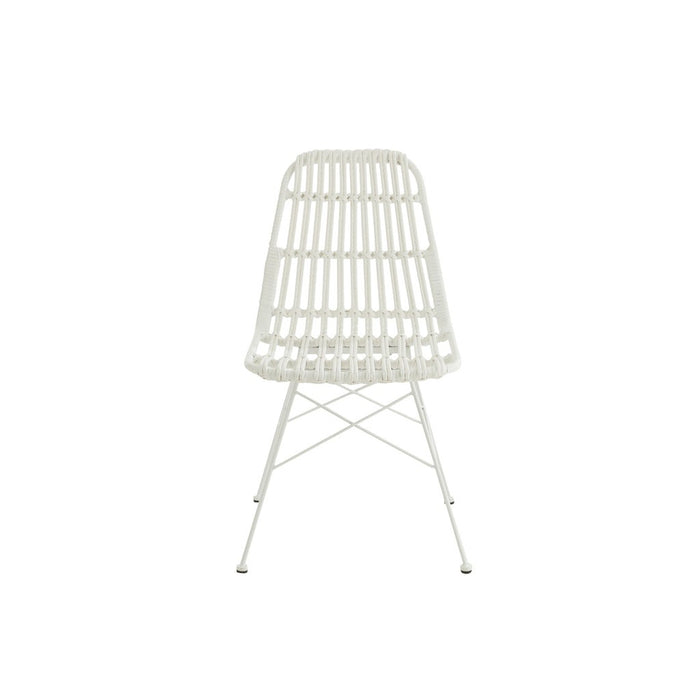 Eetkamerstoel Wit Cloth 46 cm 46x56x87 cm-Eetkamerstoelen-J-Line