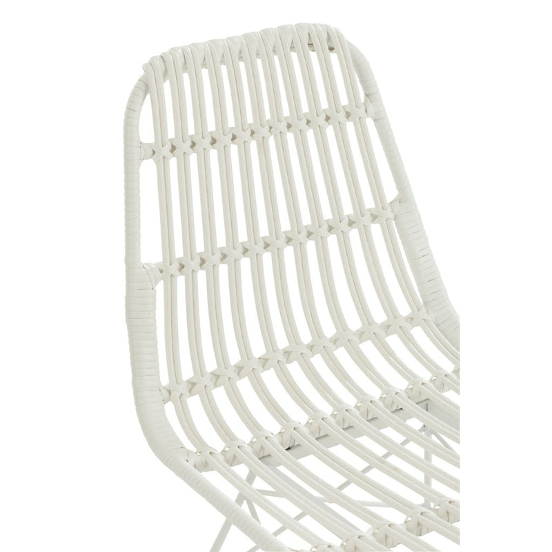 Eetkamerstoel Wit Cloth 46 cm 46x56x87 cm-Eetkamerstoelen-J-Line